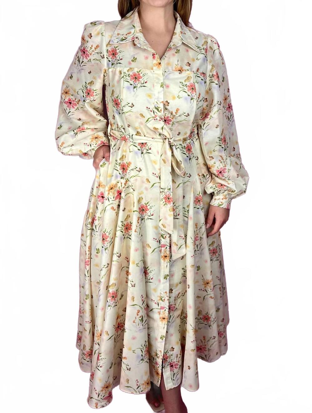 NEW J.NNA women's the evangeline maxi dress in beige